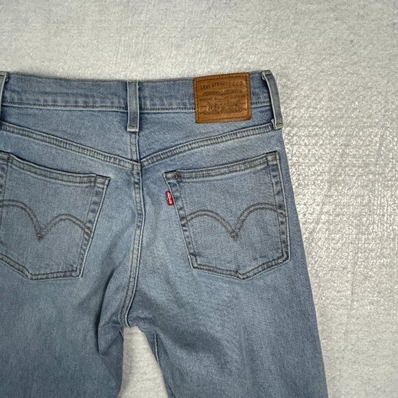 Levi Jeans Women 25 Wedgie Icon Fit Button Fly Slim Straight Stretch Light Wash - Picture 4 of 16